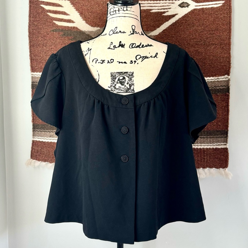 Torrid Swing Cropped Jacket with Beaded Buttons